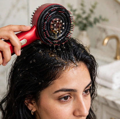 Clevora Scalp Massage Brush with Oil Applicator
